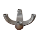 Bougeoir chandelier candélabre en aluminium métal argenté design scandinave objet de décoration