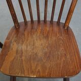 2 chaises bistrot Windsor en bois, années 70