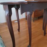 Extendable half moon mahogany table