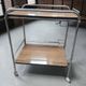 Vintage chrome bar cart/rolling table/tea trolley