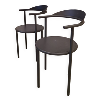 Paire de chaises Starck, modèle Hashwood, édition 3 Suisses, 1987