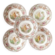 Set of 5 Longwy Cyprus dessert plates, 19th century, with oriental decoration.