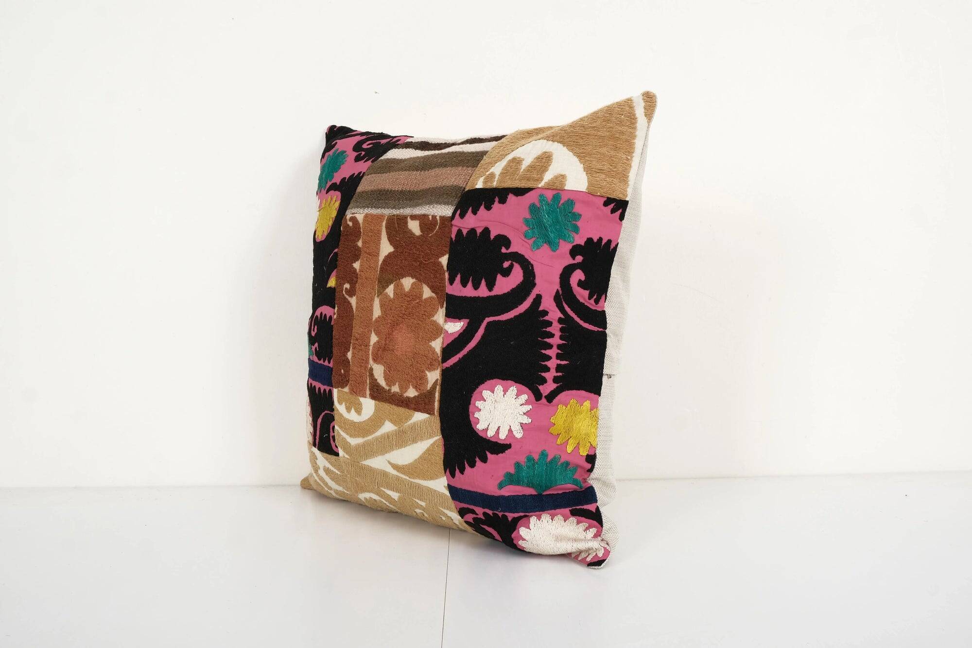 Vintage embroidered cushion cover 48x46 cm