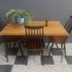 Danish dining table with hairpin legs