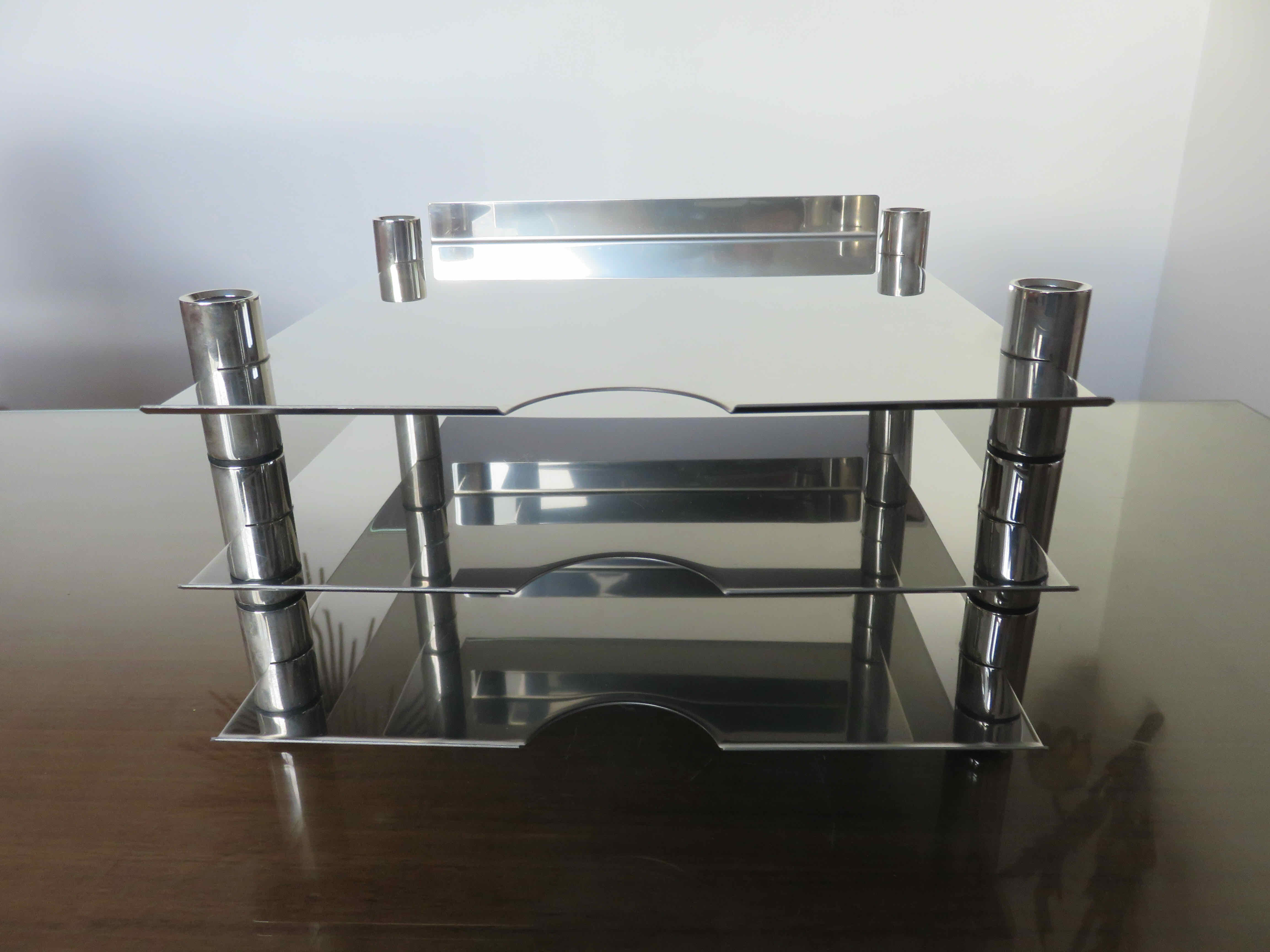 Sorter, mail rack "lerche" germany in stainless steel 80s