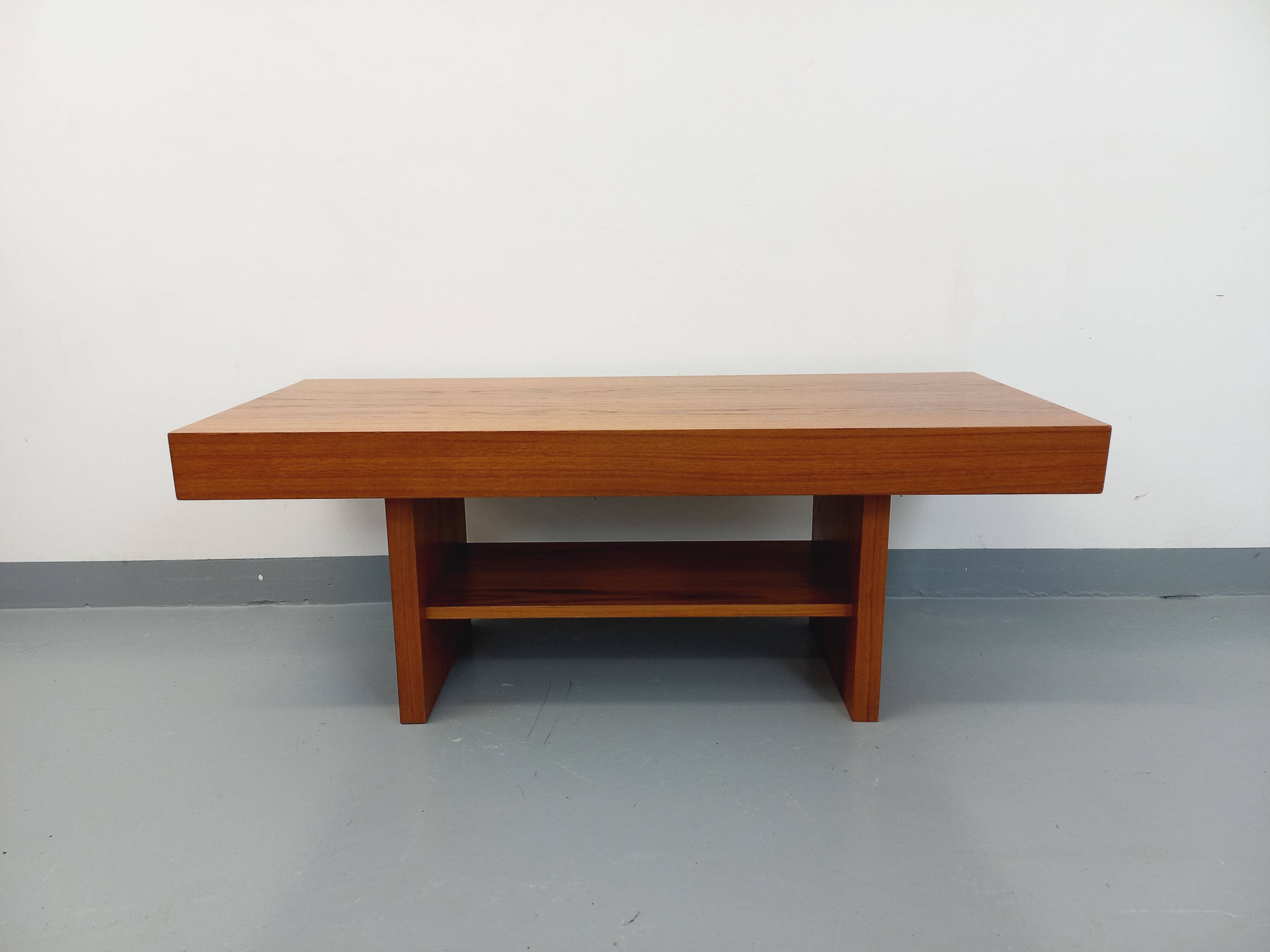 Vintage modernist teak coffee table from the 60s