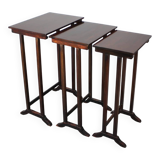 Art Deco Nesting Tables in Mahogany Veneer, 1930s, Czechoslovakia