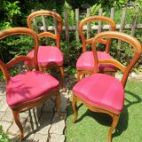 4 Louis Philippe upholstered chairs