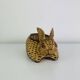 Panier lapin en osier, vintage