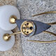 Double fire wall lamp, Arlus house, vintage, 50s