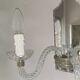 Wall applique, two-pointed glass chandelier, chiseled mirror and steel, 20th
