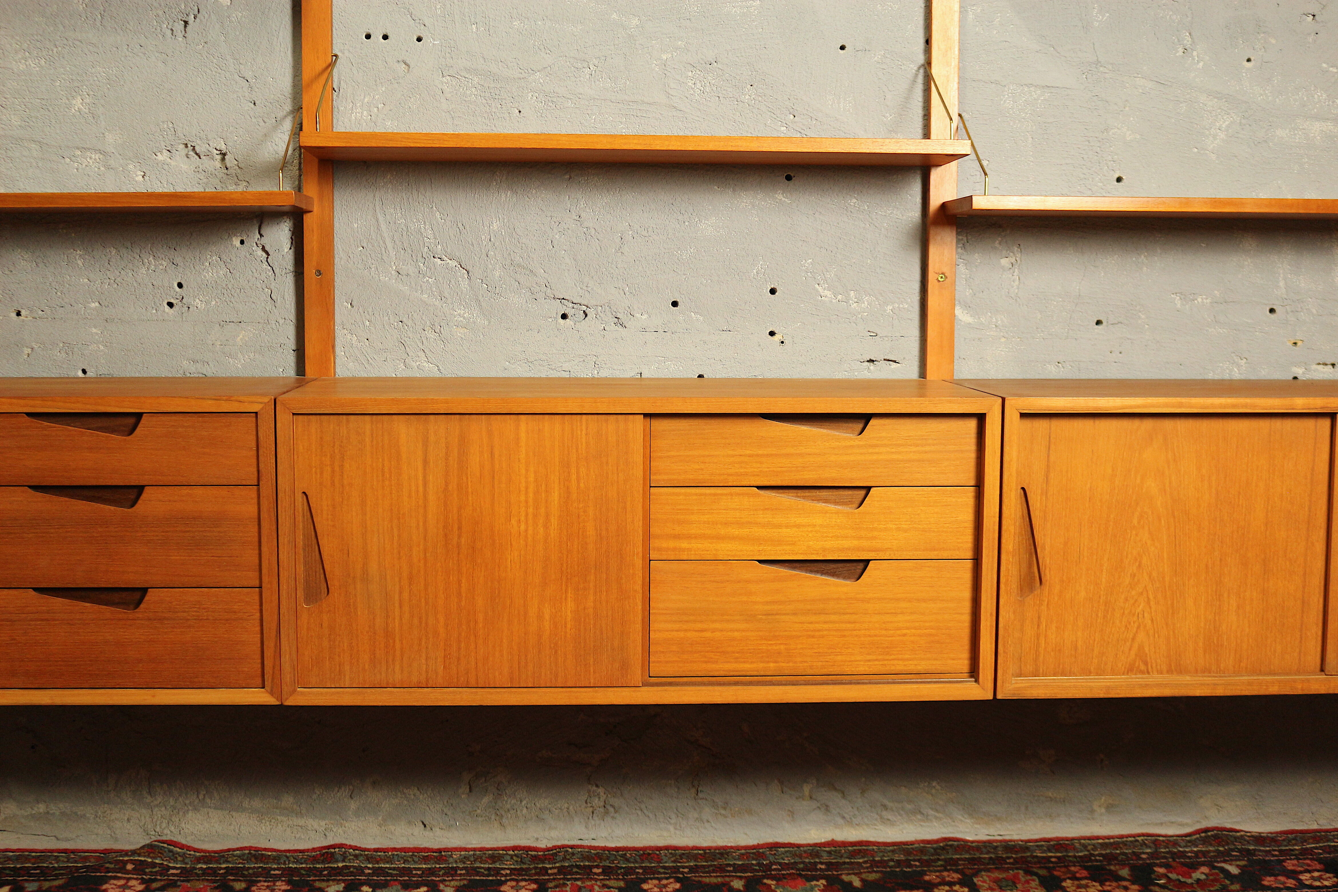Mid Century Wall Unit by Rival Brødrene Jåtog Mobelfabrik, Norway 1960's