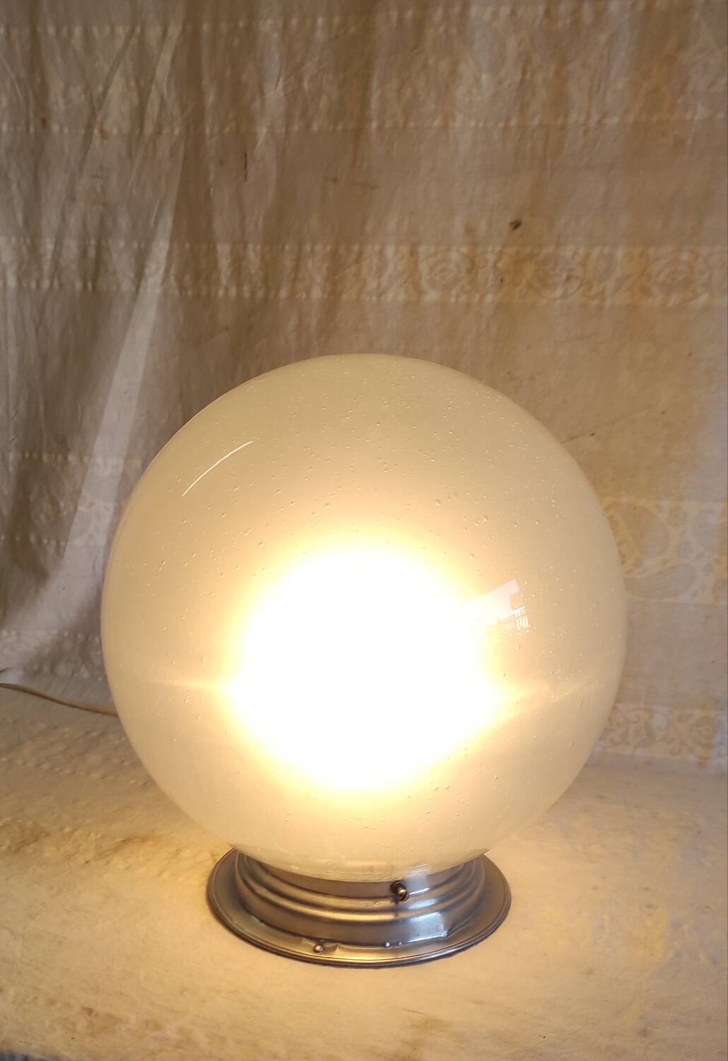 Bauhaus style ceiling light in blown glass - mid 20th century