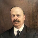 Portraits anciens huile signés et datés Eugène Bertrand  XIXe , XXe