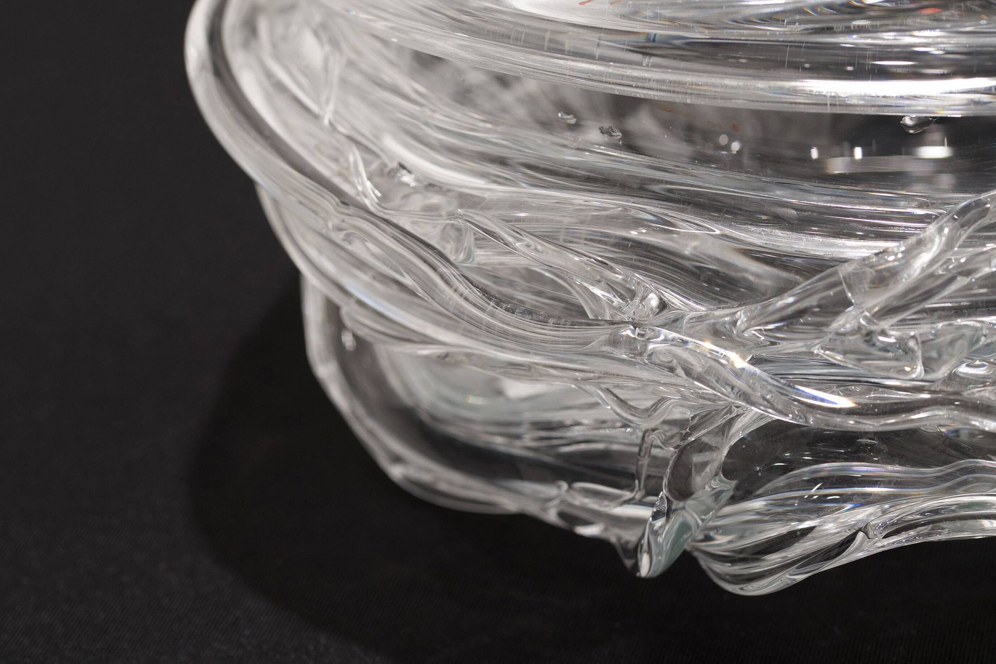 Vase 'Drop Honey' en verre cristal - Sem Schanzer (comme l'Anverre)