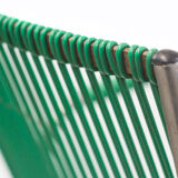 Set of 2 kids chair with scoubidou grid France 60s