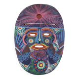 Colorful terracotta mask from Mexico, 1970s