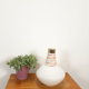 Vintage glass pendant lamp with red orange stripes, Zukov