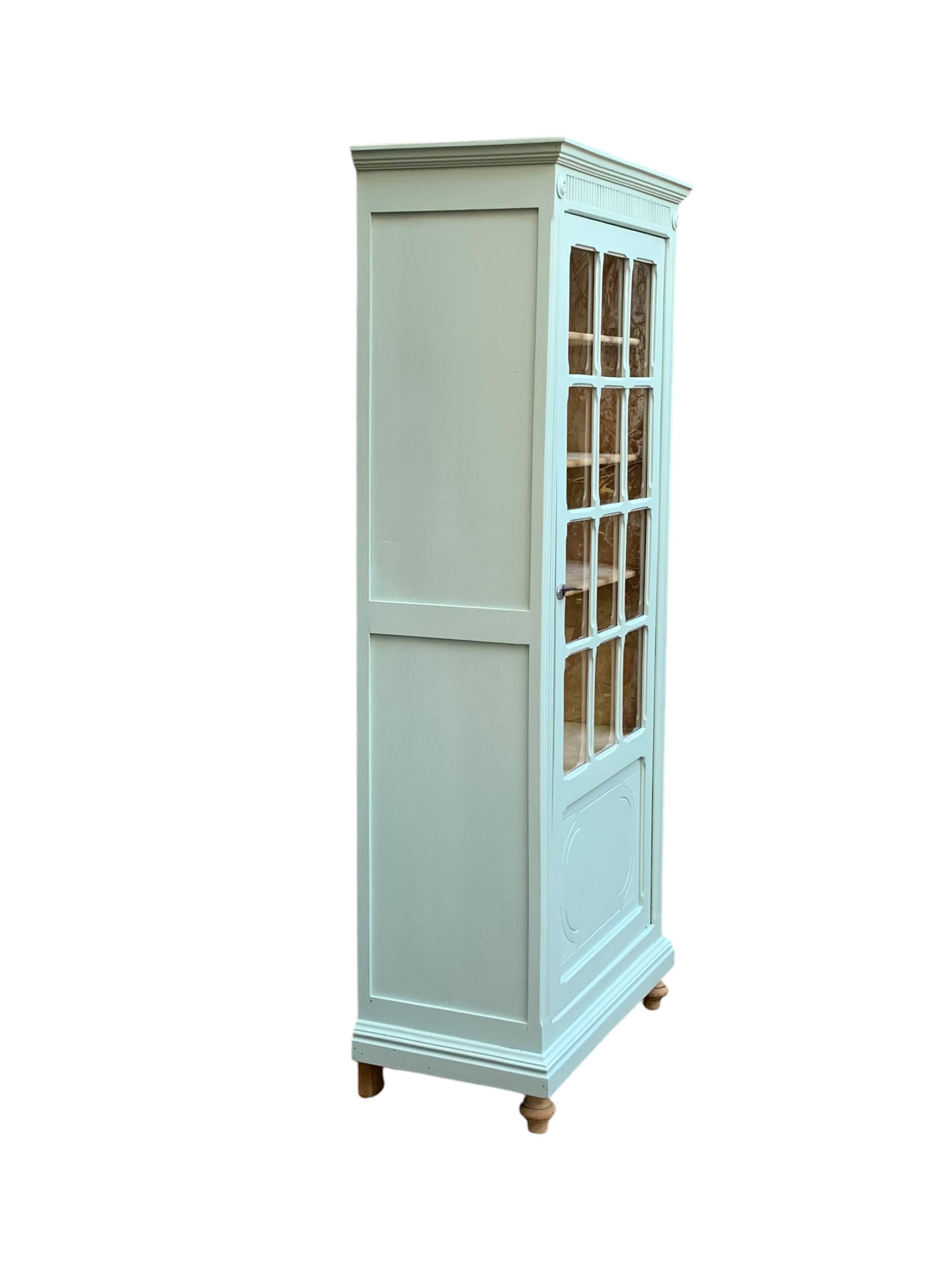 Antique celadon glass Parisian wardrobe H162