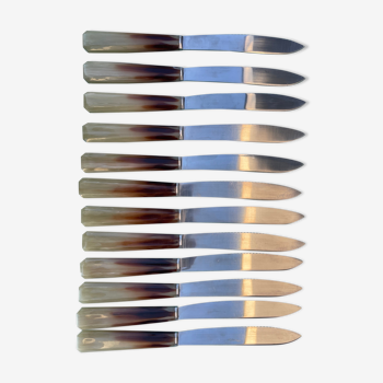 12 couteaux vintage avec manche en bakelite