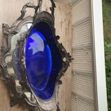 Silver metal planter or fruit bowl