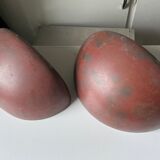 Pair of danish copper vintage outdoor wall lamps