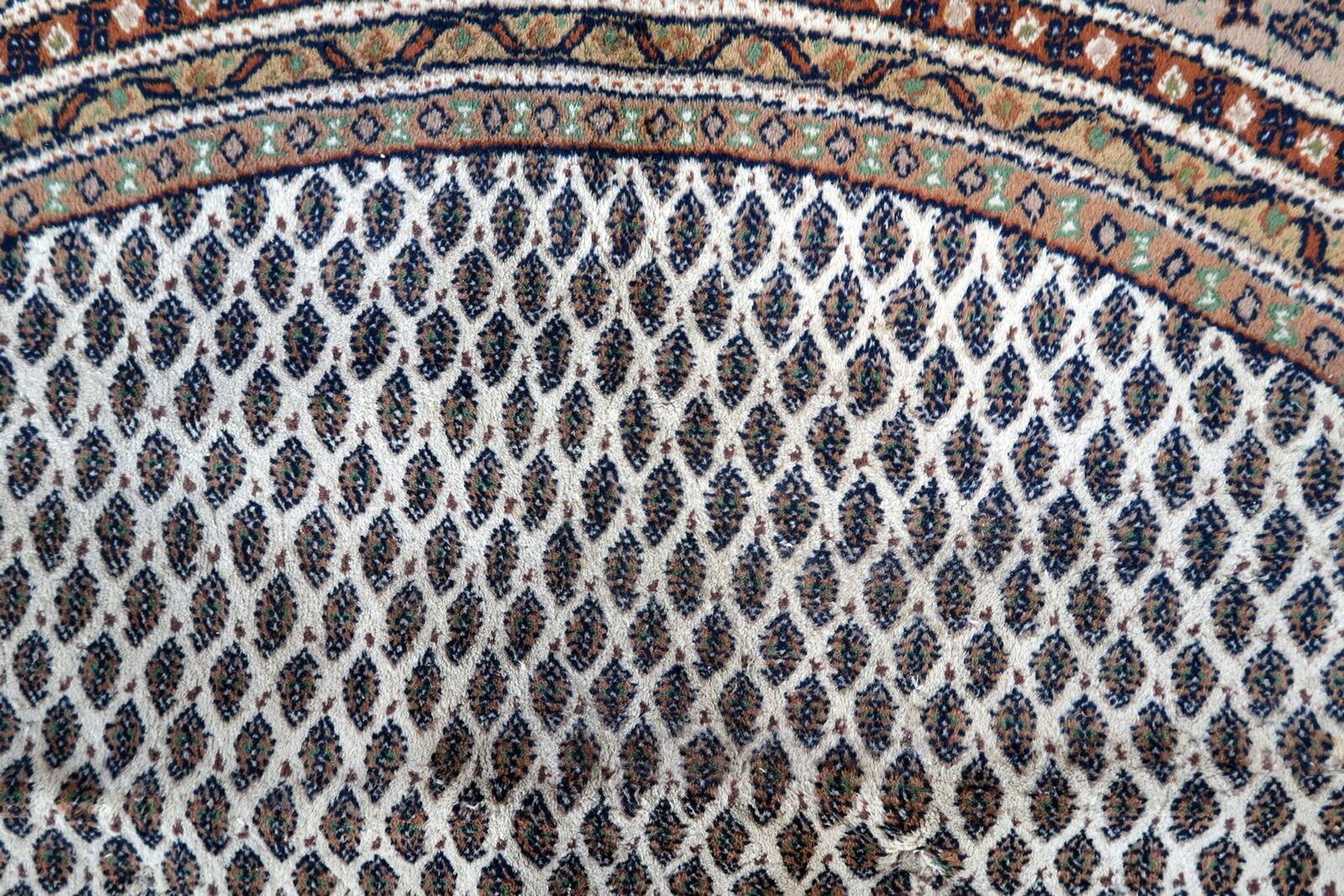 Tapis Vintage Indo-Seraband en Laine (253cm), Années 1970