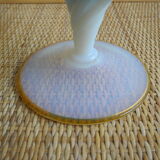 Vintage retro style decorative opaline vase in Cognac glass