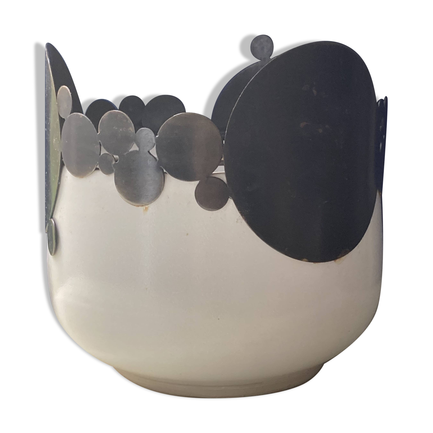 Glazed stoneware planter by Caroline Wagenaar