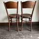 Set of 4 Fischel bistro chairs in bent wood gendarme hat 1920