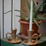 Bougeoirs en grès