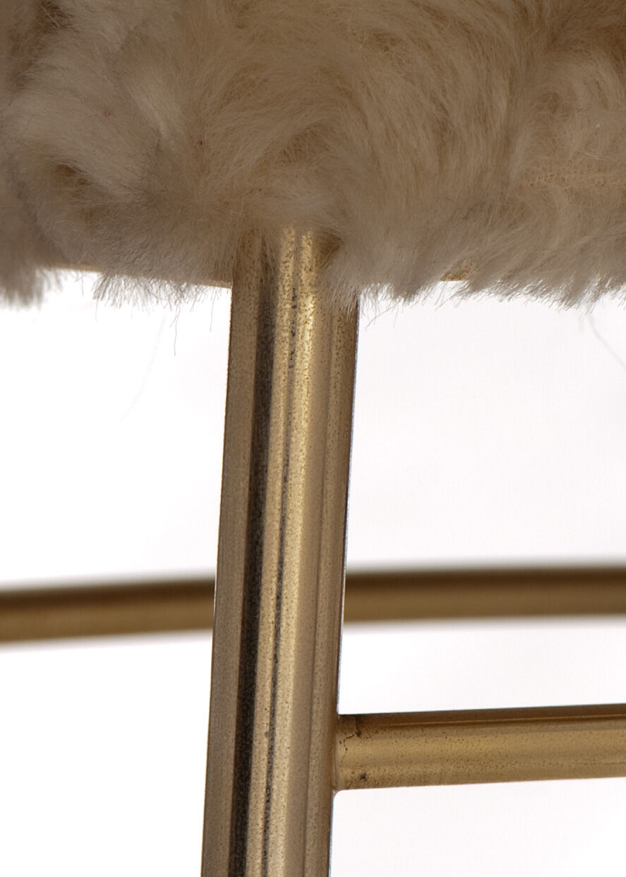 Vintage 1960s soft chair and gold metal
