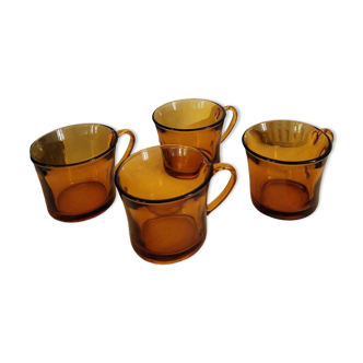 Set of 4 Duralex coffee cups