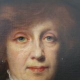 Huile sur toile portrait signé henri Adrien Tanoux