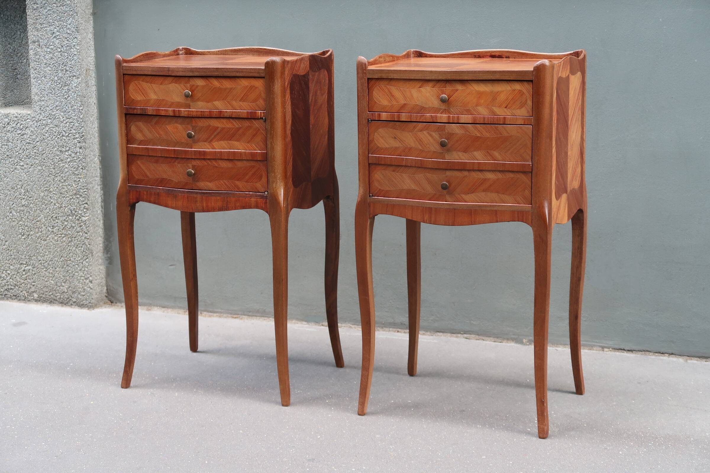 Pair of Louis XV style bedside tables
