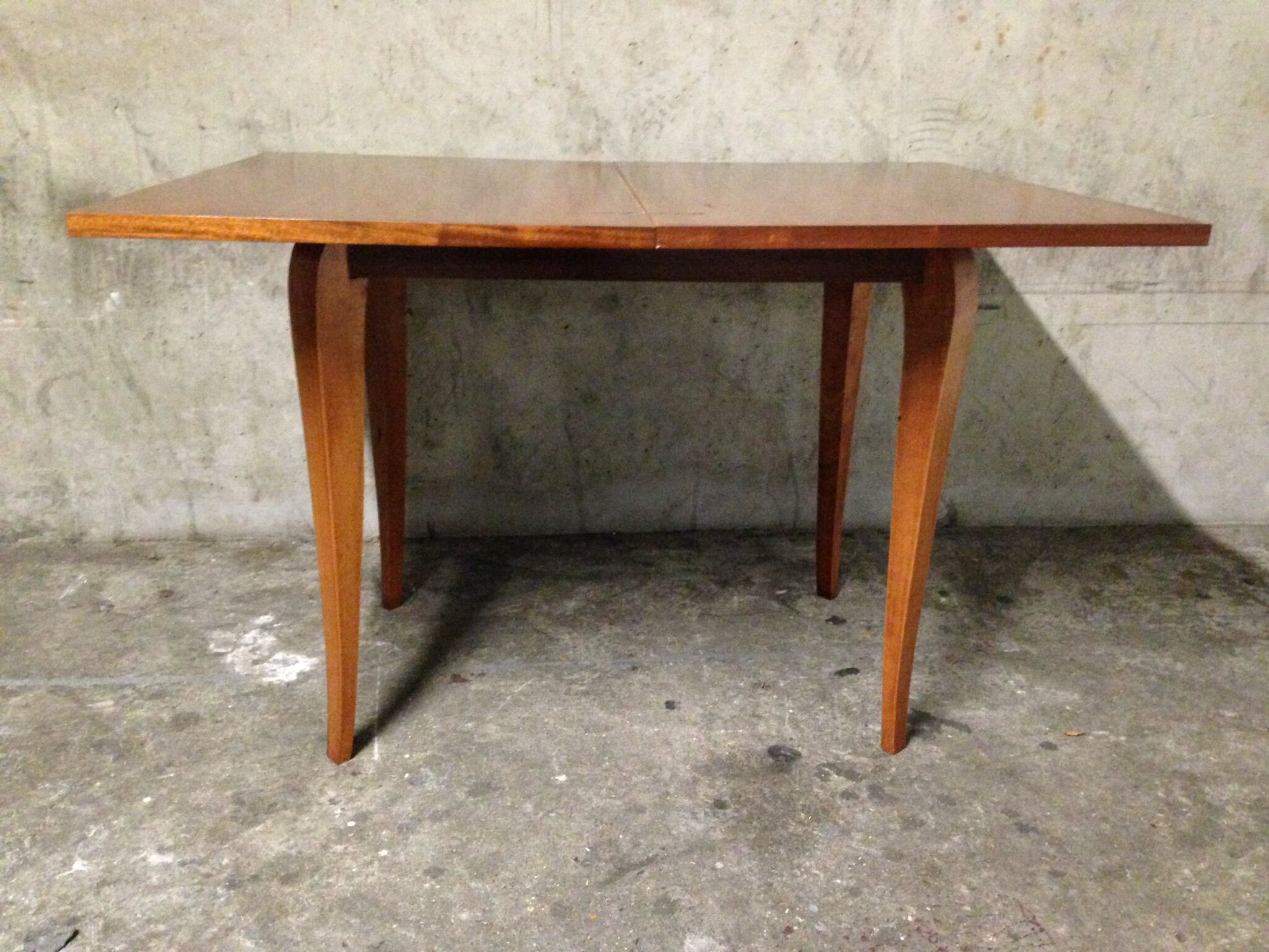 Table dining expandable wallet wood and veneer art déco