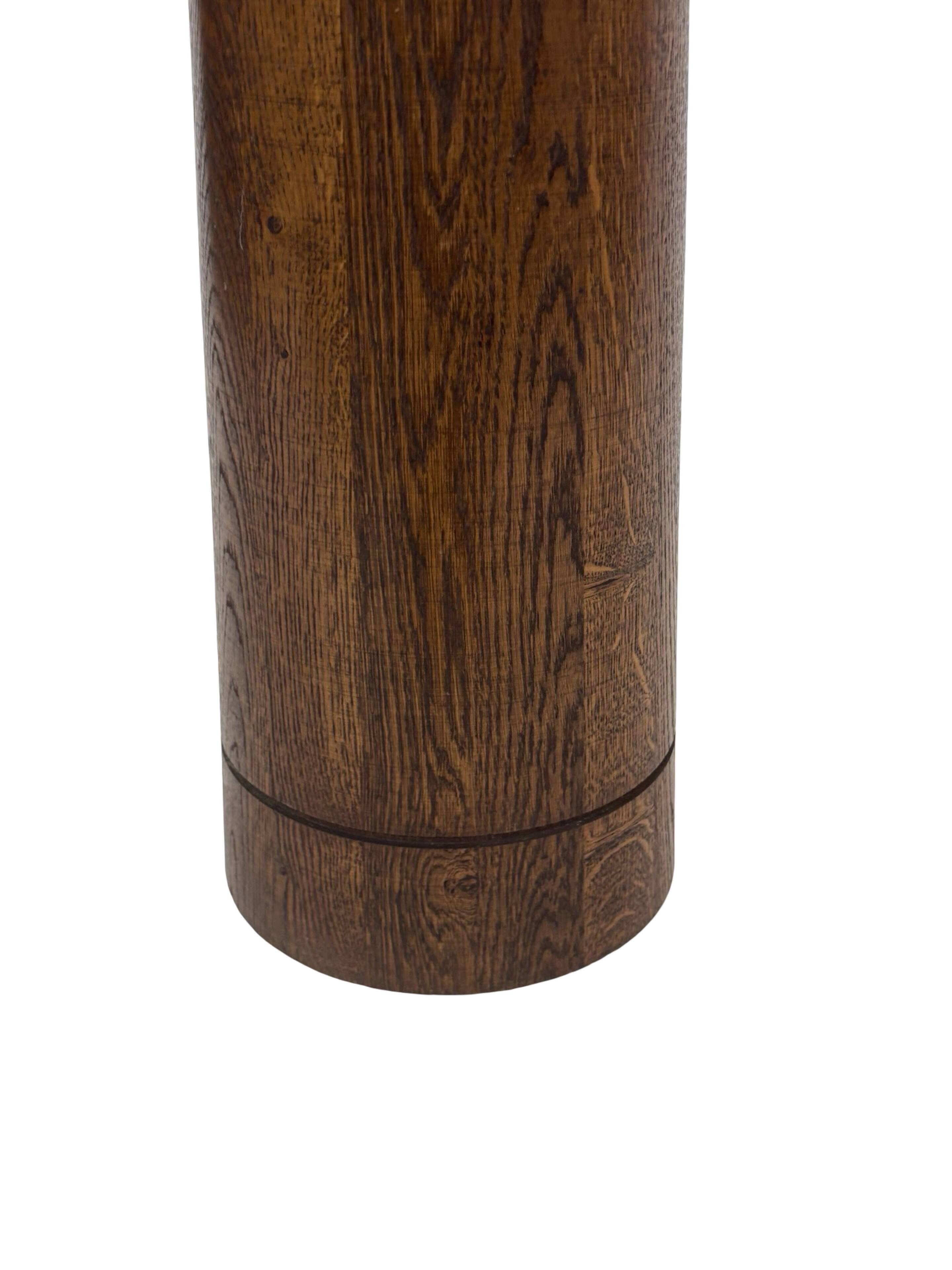 Vintage umbrella stand holder oak basket storage design 60's minimalist
