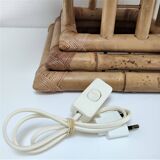 Pagoda-shaped bamboo canvas lamp