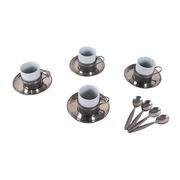 Set of espresso cups, Italian design, 1980s, made in Italy