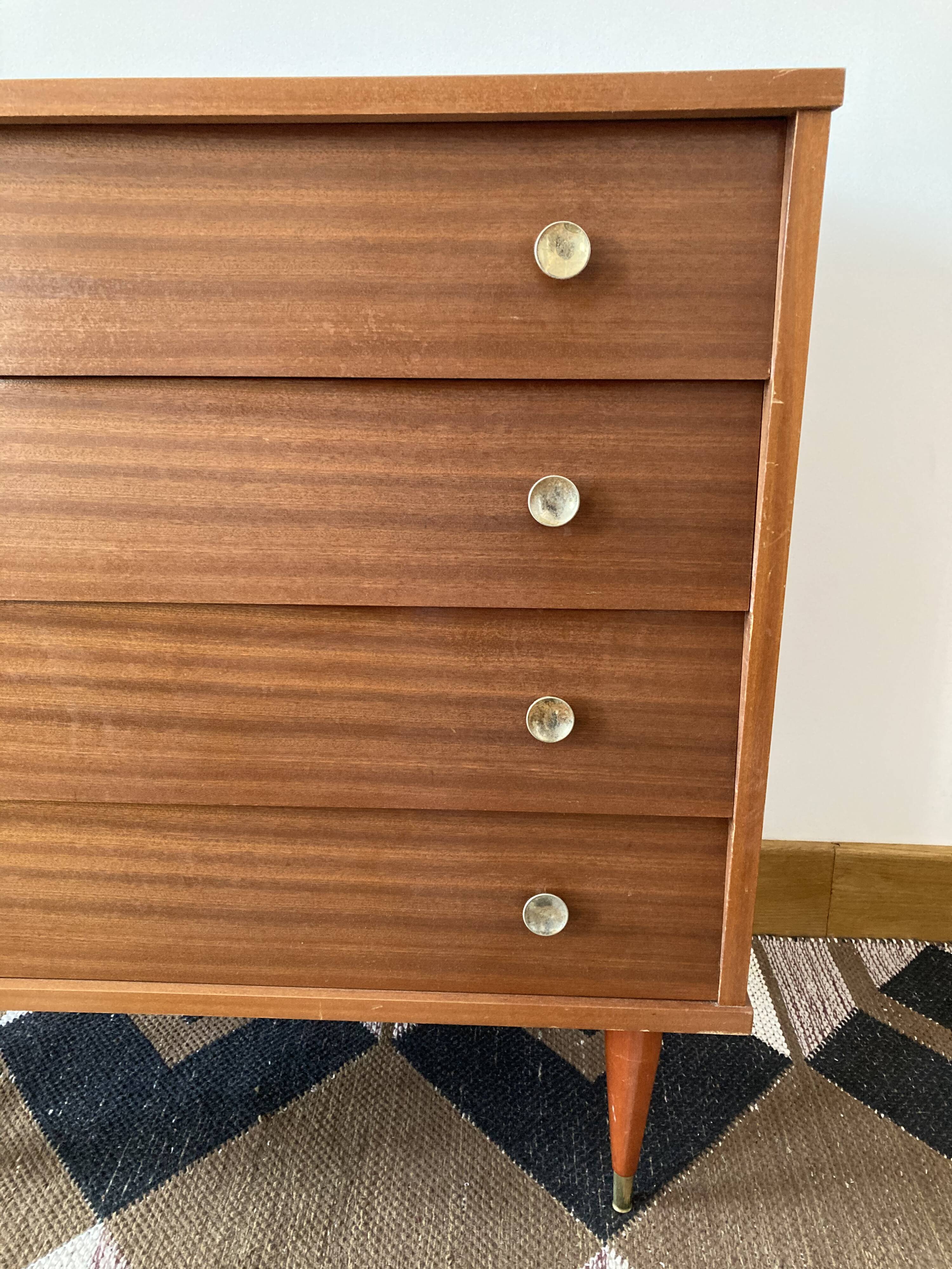Chest of drawers feet pencils