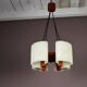 Chandelier vintage 1960 teak Scandinavian design