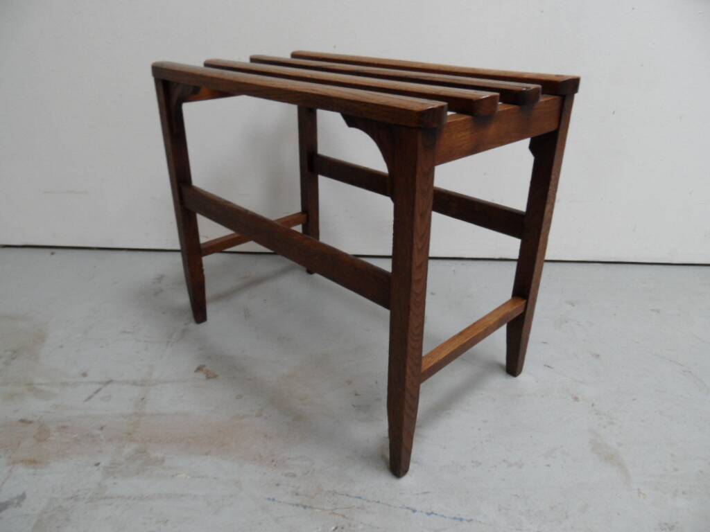 Vintage Dutch small oak bench 1930's