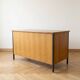 Vintage style desk by Jean Prouvé in oak and black metal.