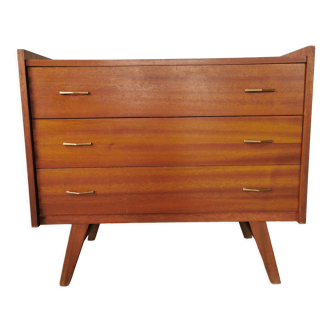 Vintage compass foot chest of drawers