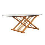 Table basse en hêtre, design danois, années 1990, designer : Andreas Hansen
