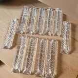 Set of 11 crystal knife holders
