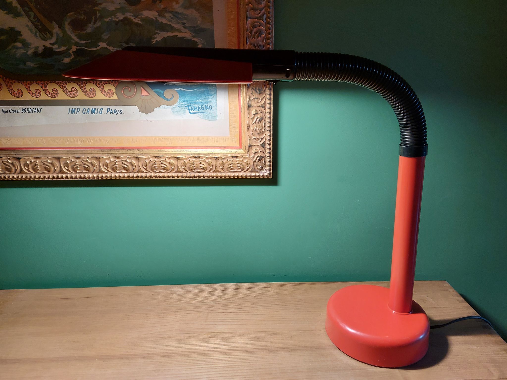 Red lamp annees 70's scandinavian design , fagerhults ( sweden )