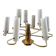 Brass and opaline glass suspension "Hillebrand" 1960