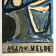 Affiche originale en lithographie de bram van velde, musée national d'art moderne, 1970