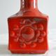 Red ceramic table lamp from Germany, 1970s